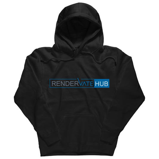 RendervateHub Black Hoodie